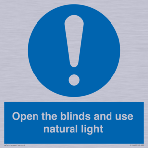 Open the blinds and use natural light